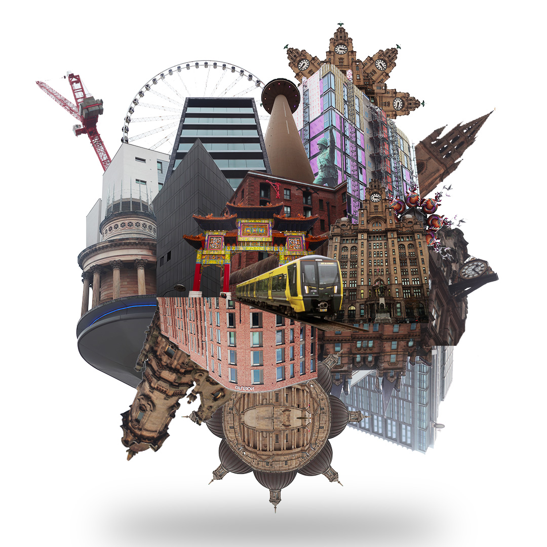 Liverpool reconstructed cityscape